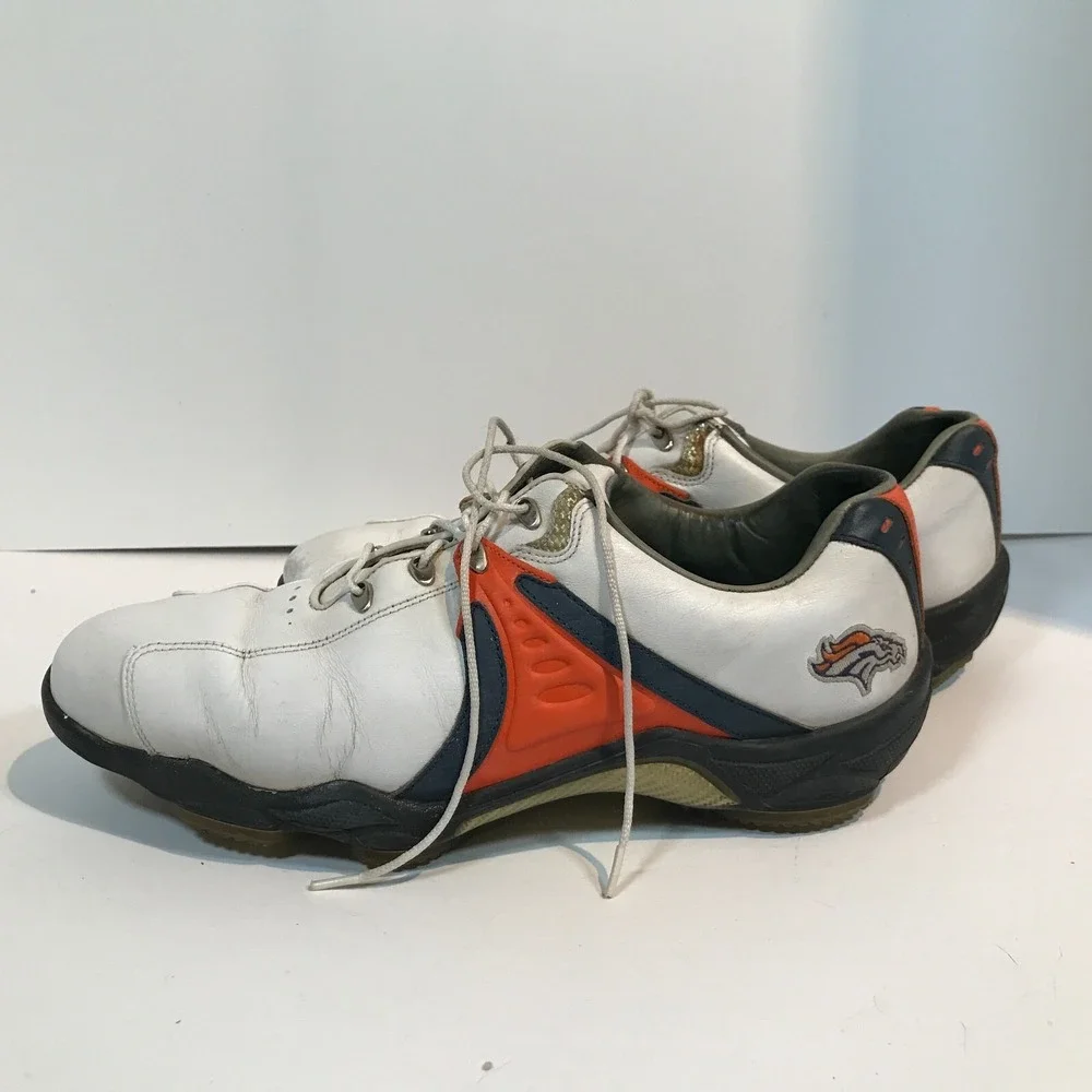 FootJoy MyJoys‎ NFL Denver Broncos Logo Golf Shoes Cleats 10.5M 53461